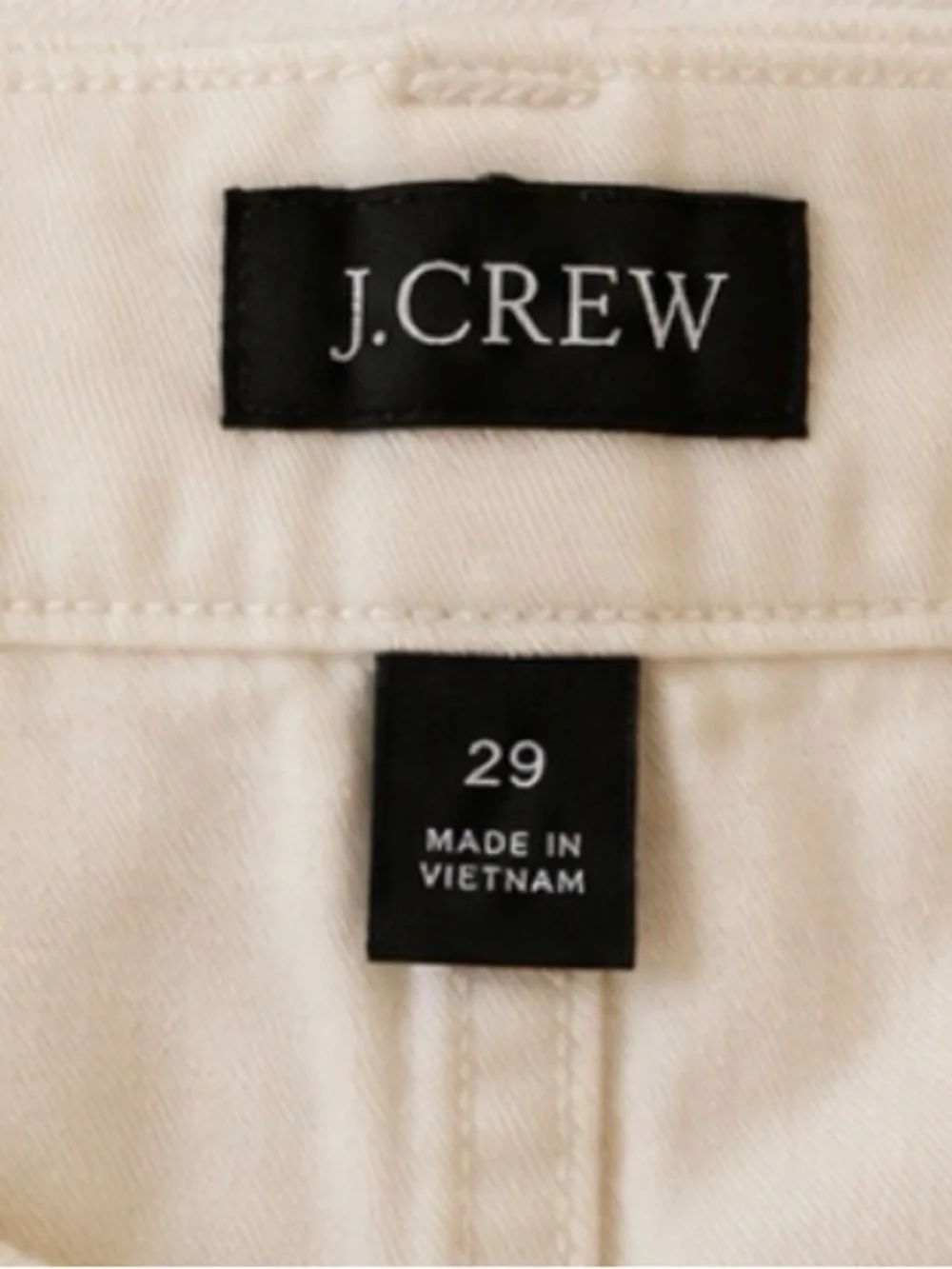 J. Crew Cream Wide-Leg High-Rise Jeans